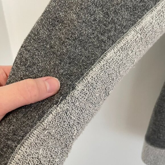 MAURICES Dark Gray Light Gray Colorblock Terry Cloth Open Front Cardigan Sweater - Picture 5 of 14